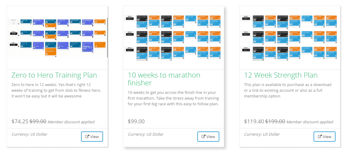 Publish Training Plans to Store