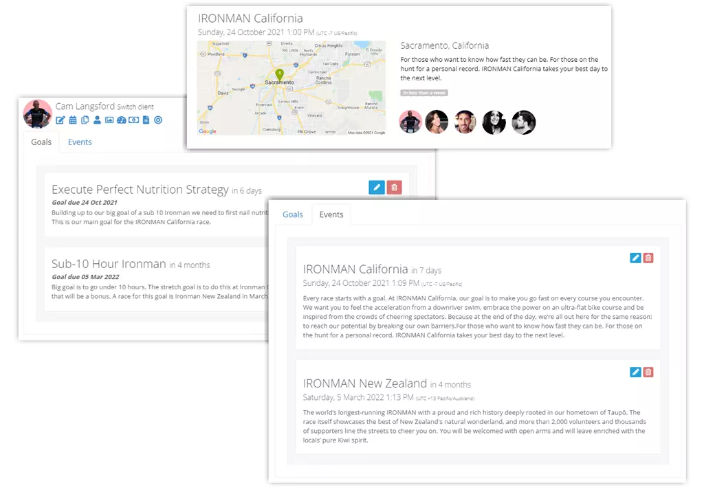 Manage Goals and Events